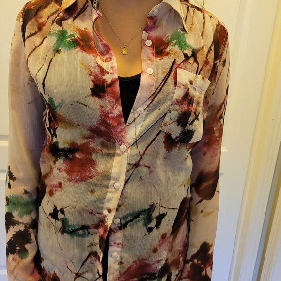 Guess Sheer long sleave patterned shirt - Picture 3 of 7